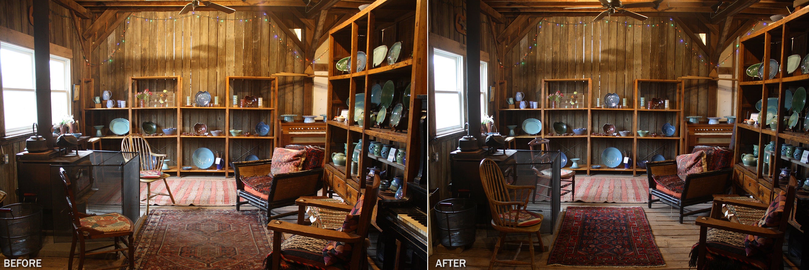 Before & After at Greenbridge Pottery Studio