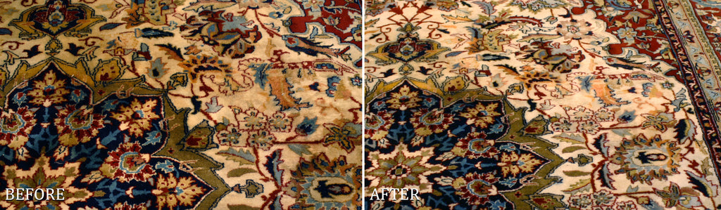 Area rug dying for discoloration