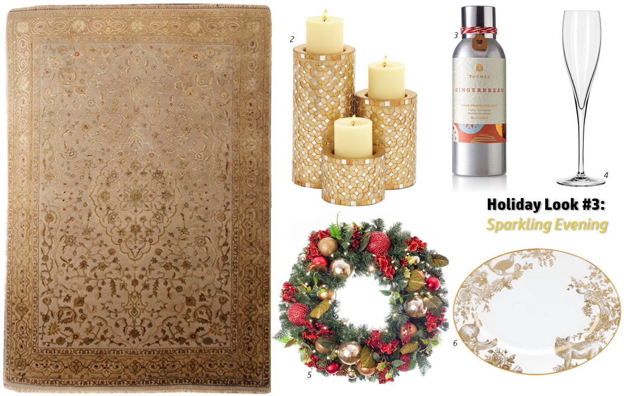 Holiday 2015 Look #3: Sparkling Evening - Main Street Oriental Rugs