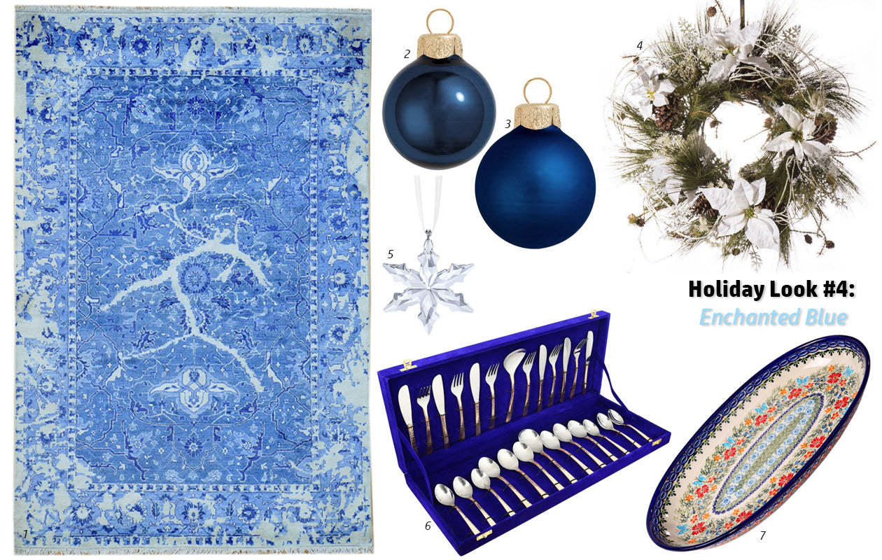 Holiday 2015 Look #4: Enchanted Blue - Main Street Oriental Rugs
