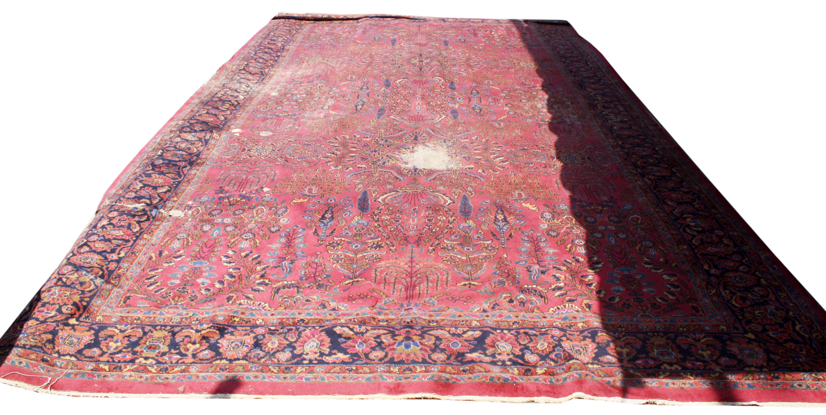 Heirloom oversized Persian Sarouk area rug