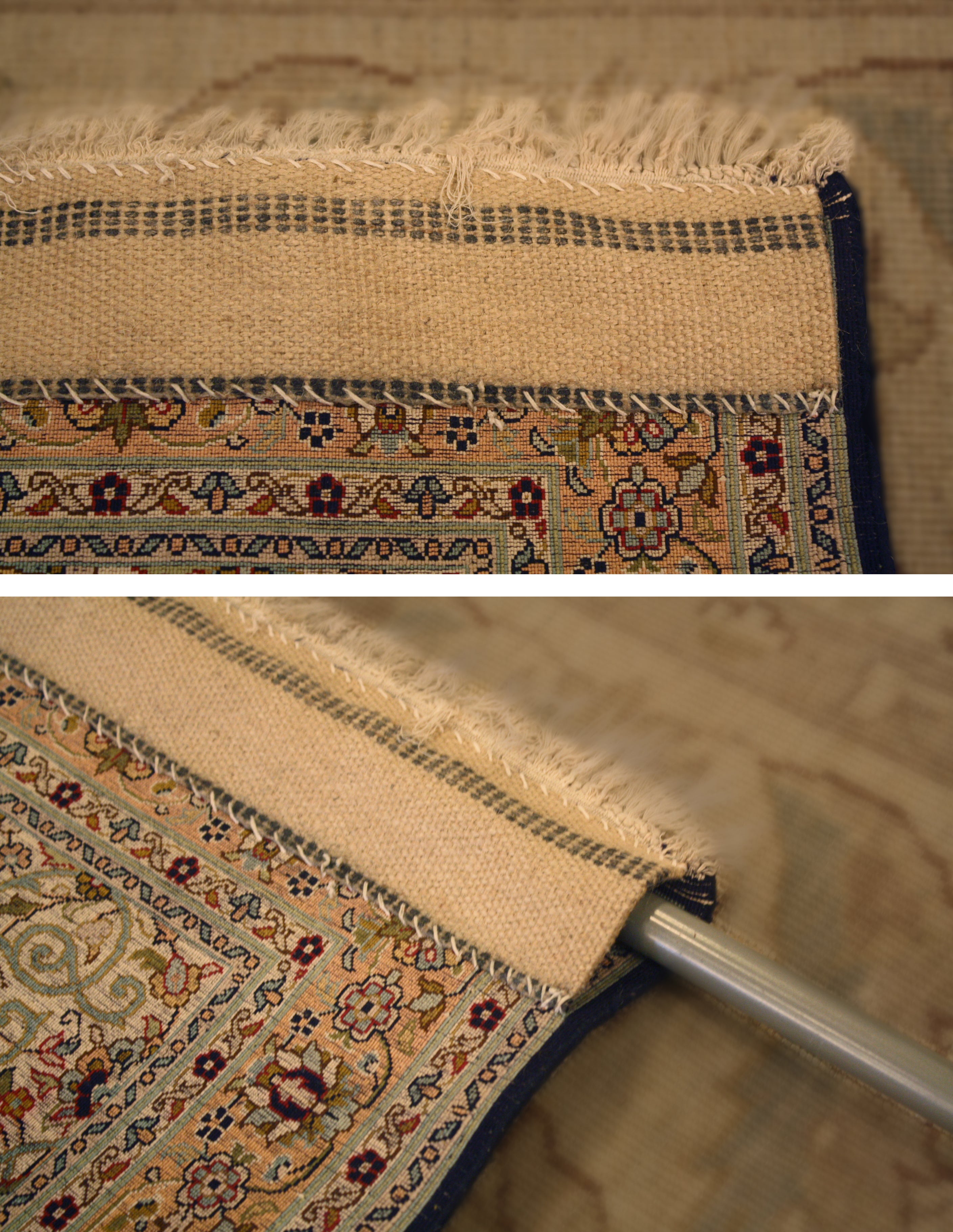 How to hang a rug with curtain rod