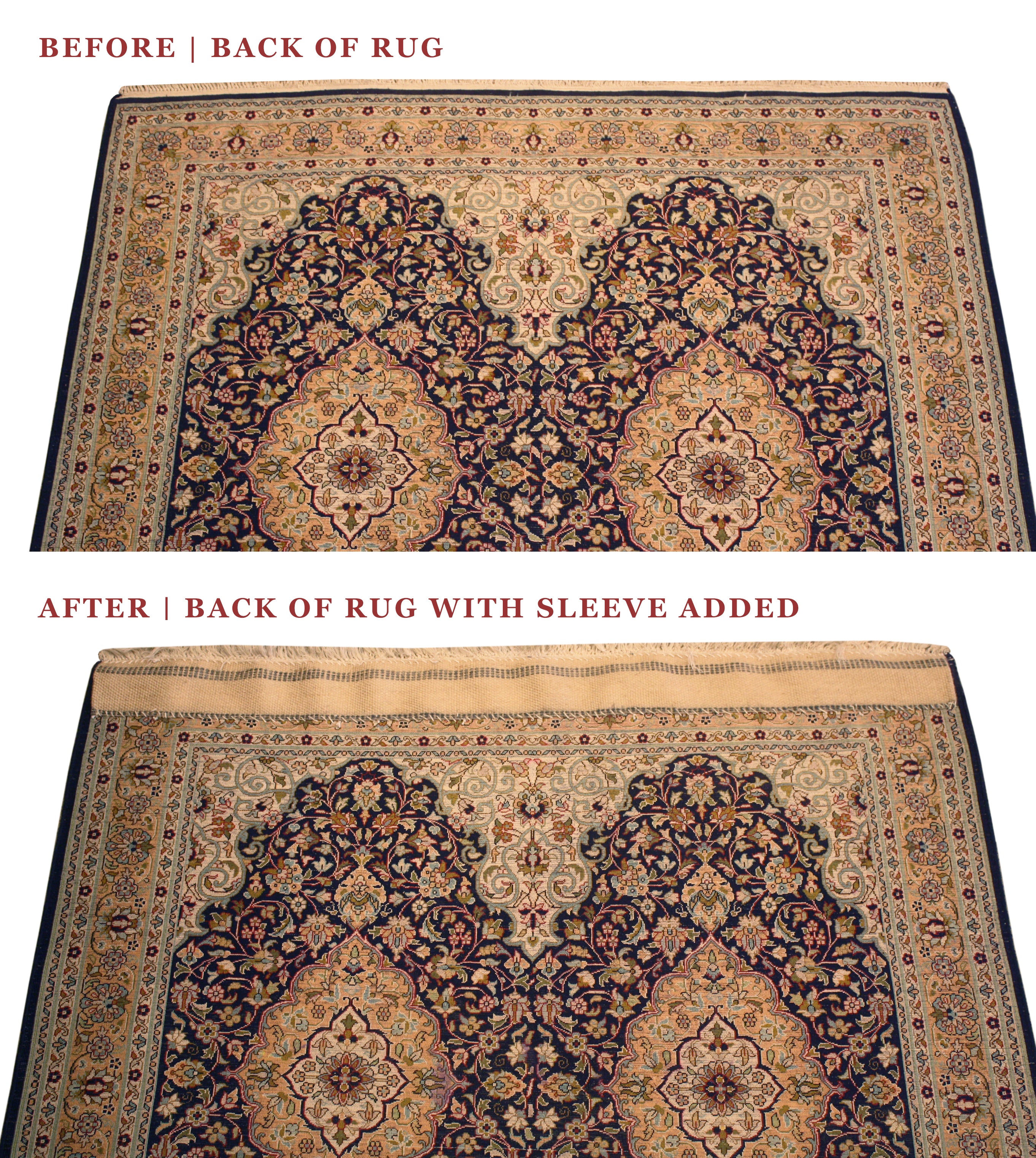 How to hang a rug on the wall with sleeve