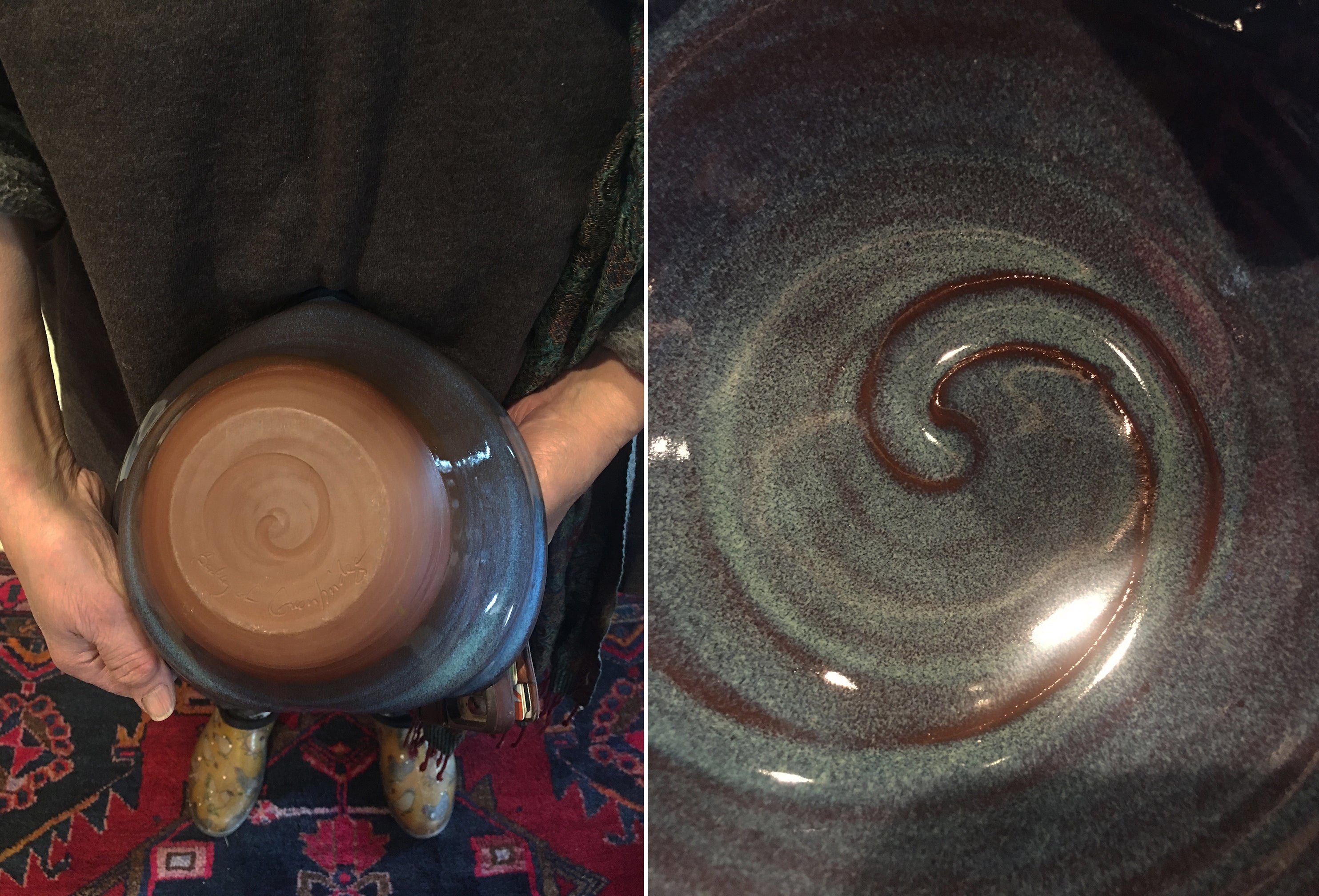 Greenbridge Pottery Studio's spiral motif
