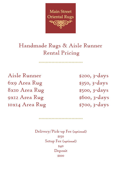 Rug Rental Price List - Main Street Oriental Rugs