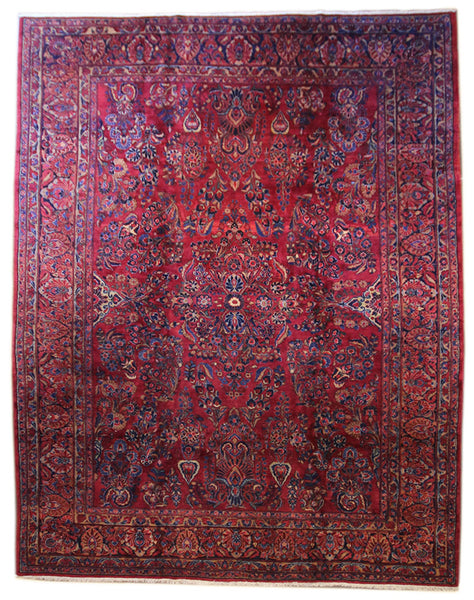 8.8x11.11 Antique Persian Sarouk - Main Street Oriental Rugs