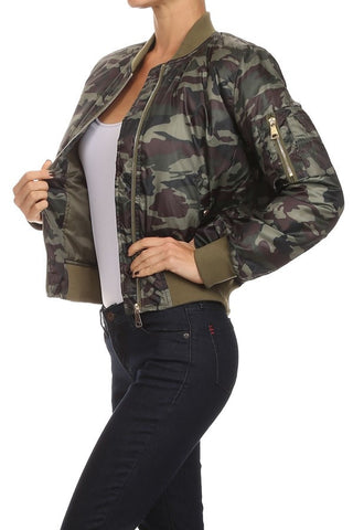 camo bomber jacket