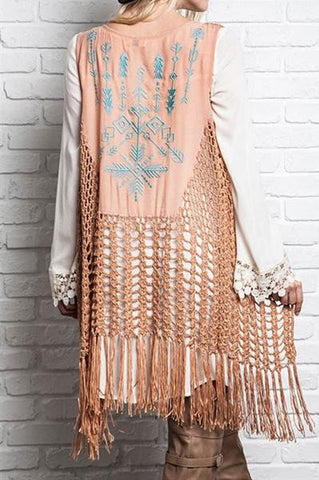 Festival Fringe Crochet Vest