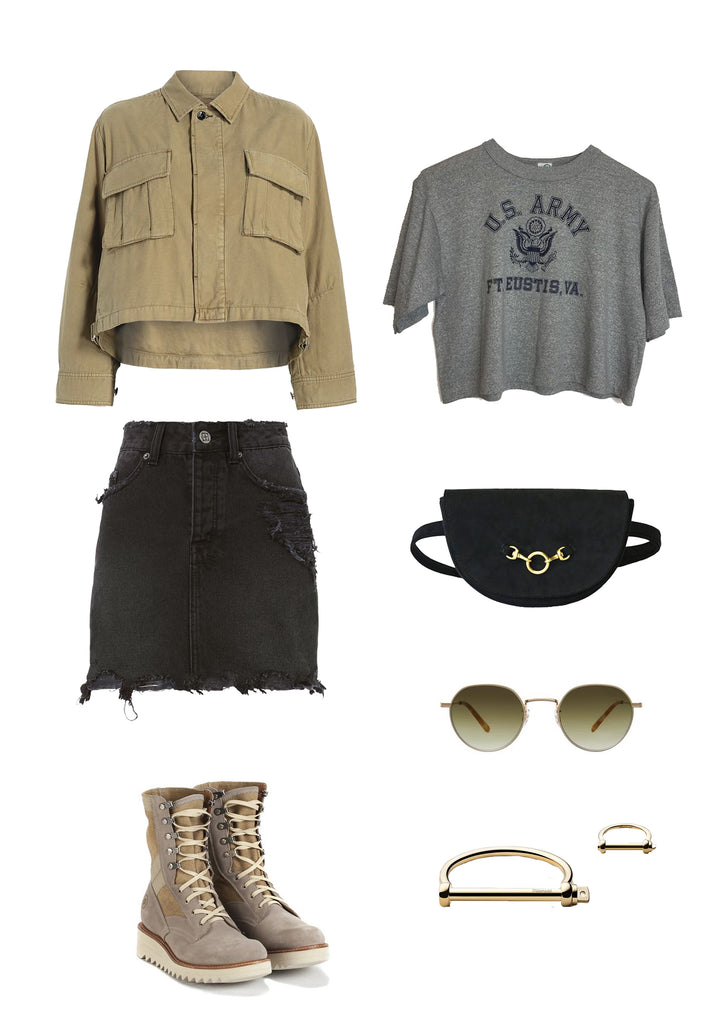Ladies military trend style inspiration
