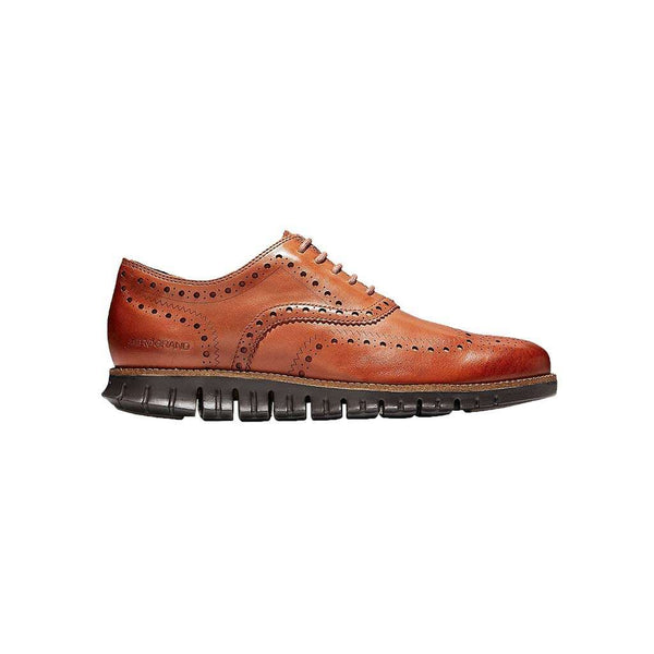 men's zerøgrand wingtip oxford british tan java