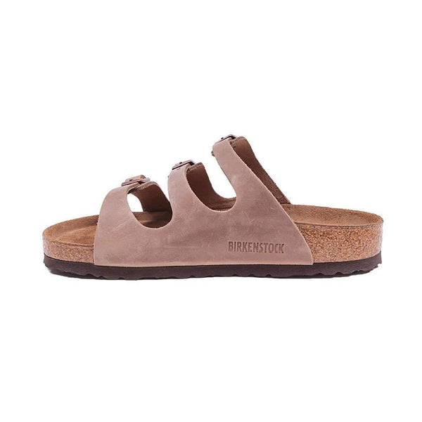 Florida Oiled Leather Sandal in Tobacco 