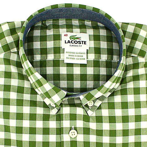 lacoste gingham shirt