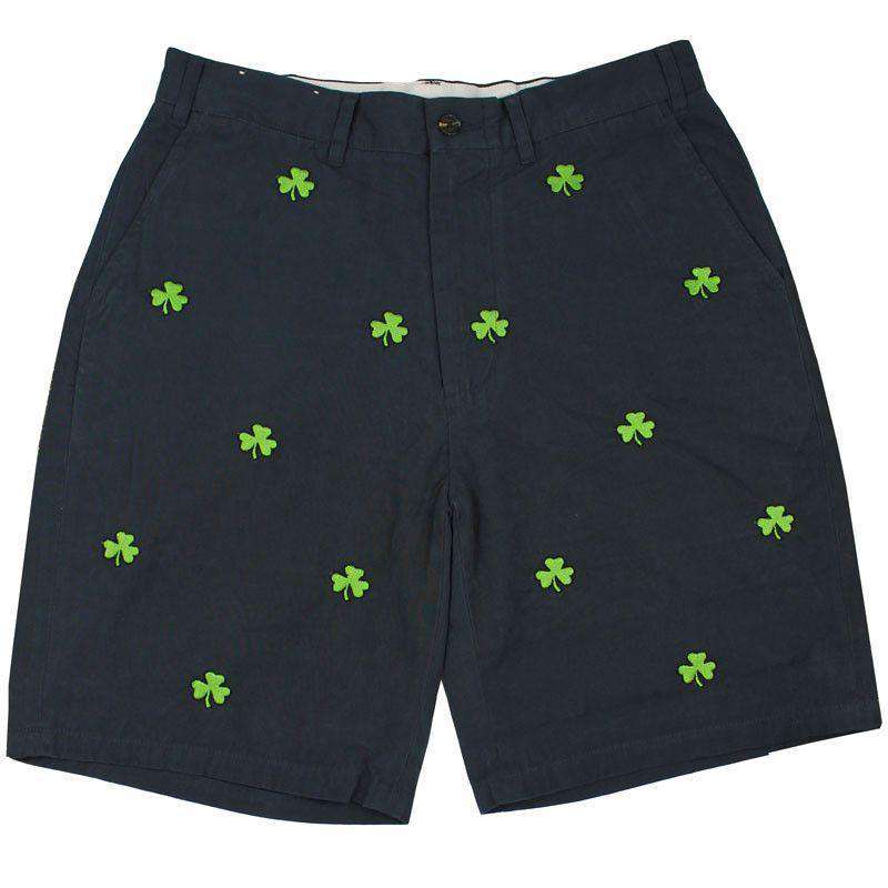 Size 30 Castaway Clothing Mens Cisco Embroidered Shorts Atlantic with Shamrock