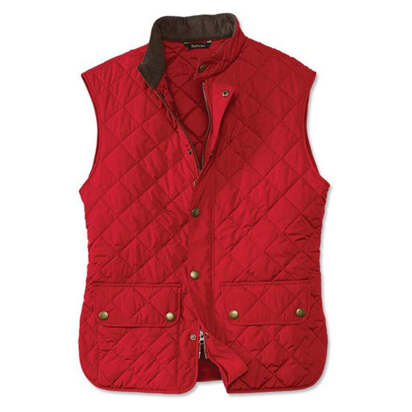 barbour red gilet