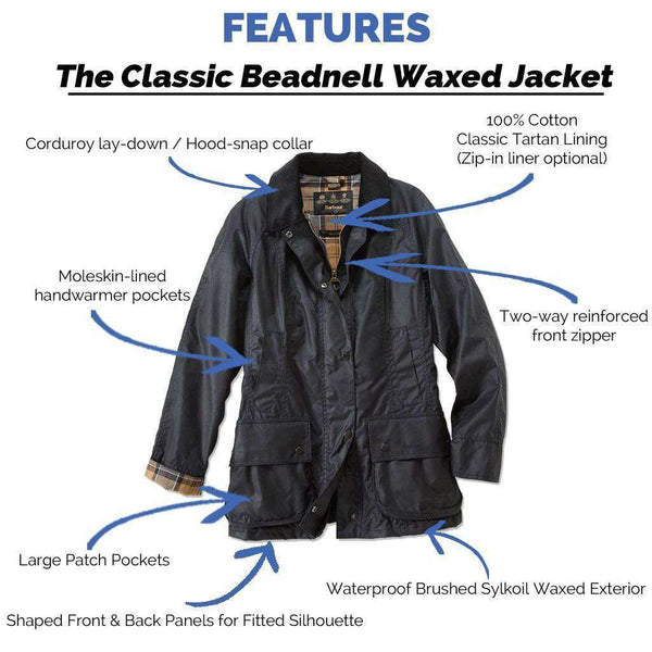 navy wax jacket ladies