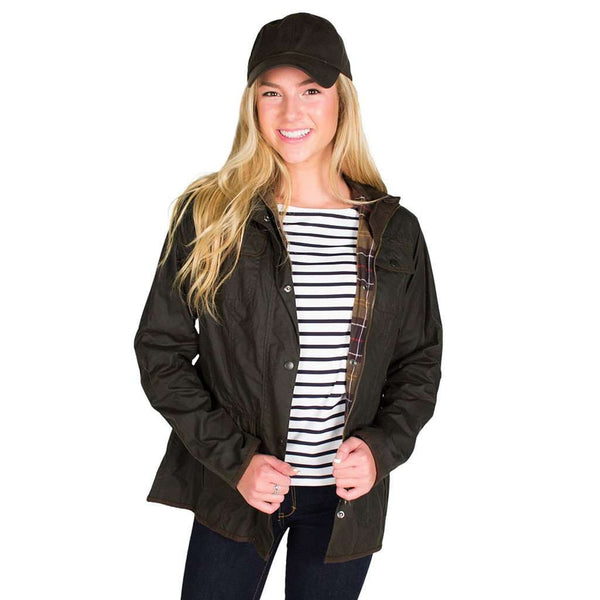 barbour olive jacket womens