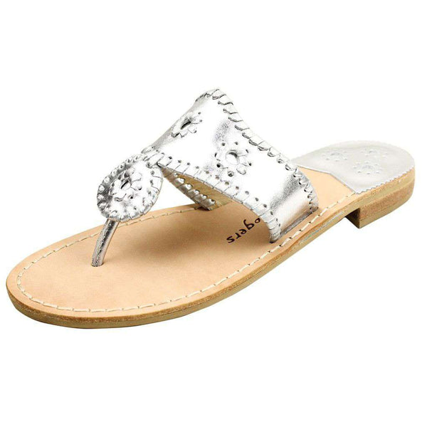 jack rogers sandals silver