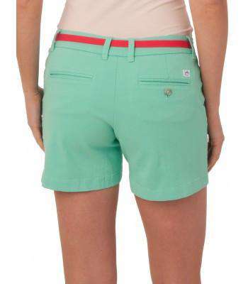 teal chino shorts