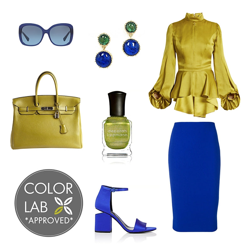 Chartreuse and Blues - Style Board