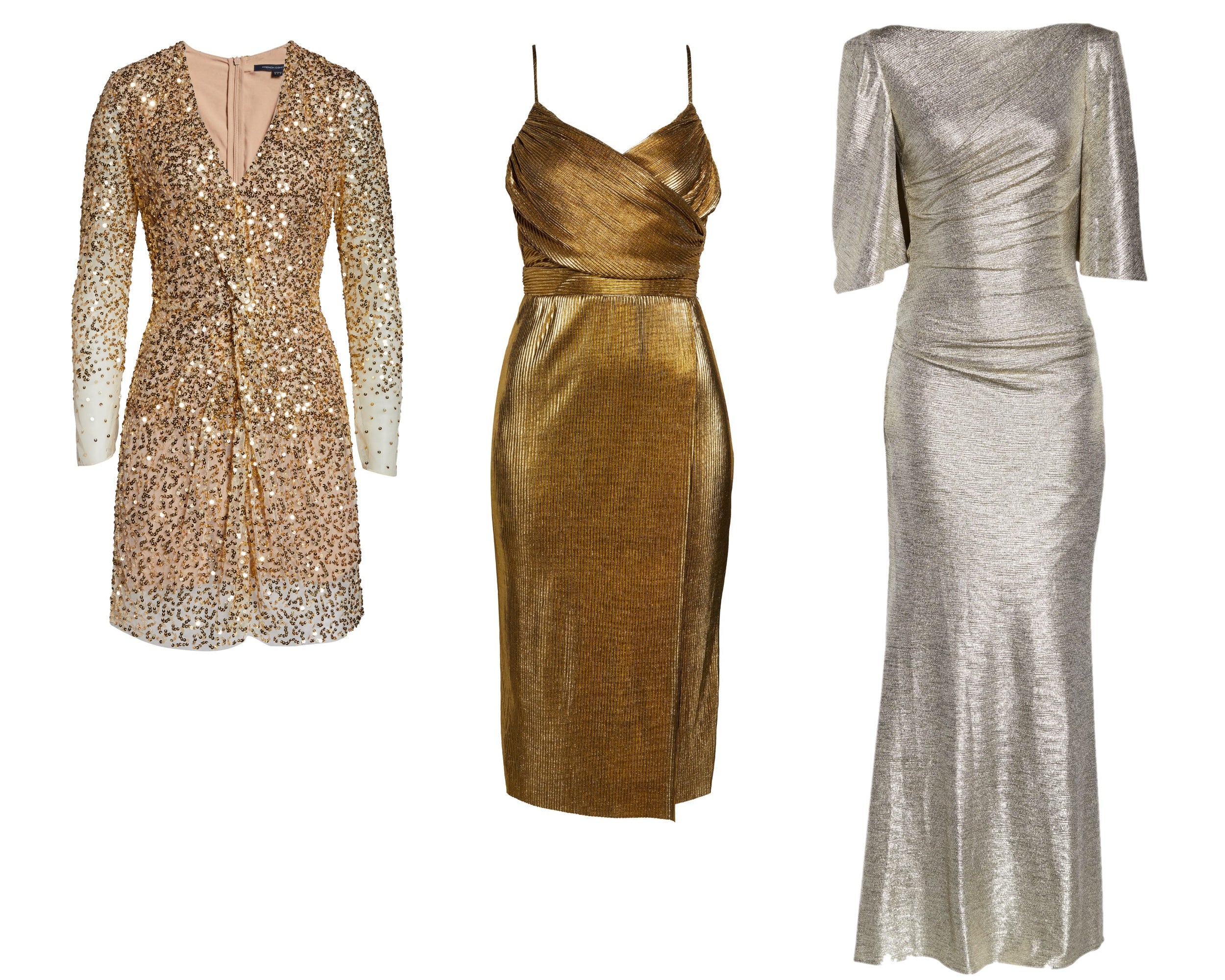 Metallic Gold Dresses from Nordstrom