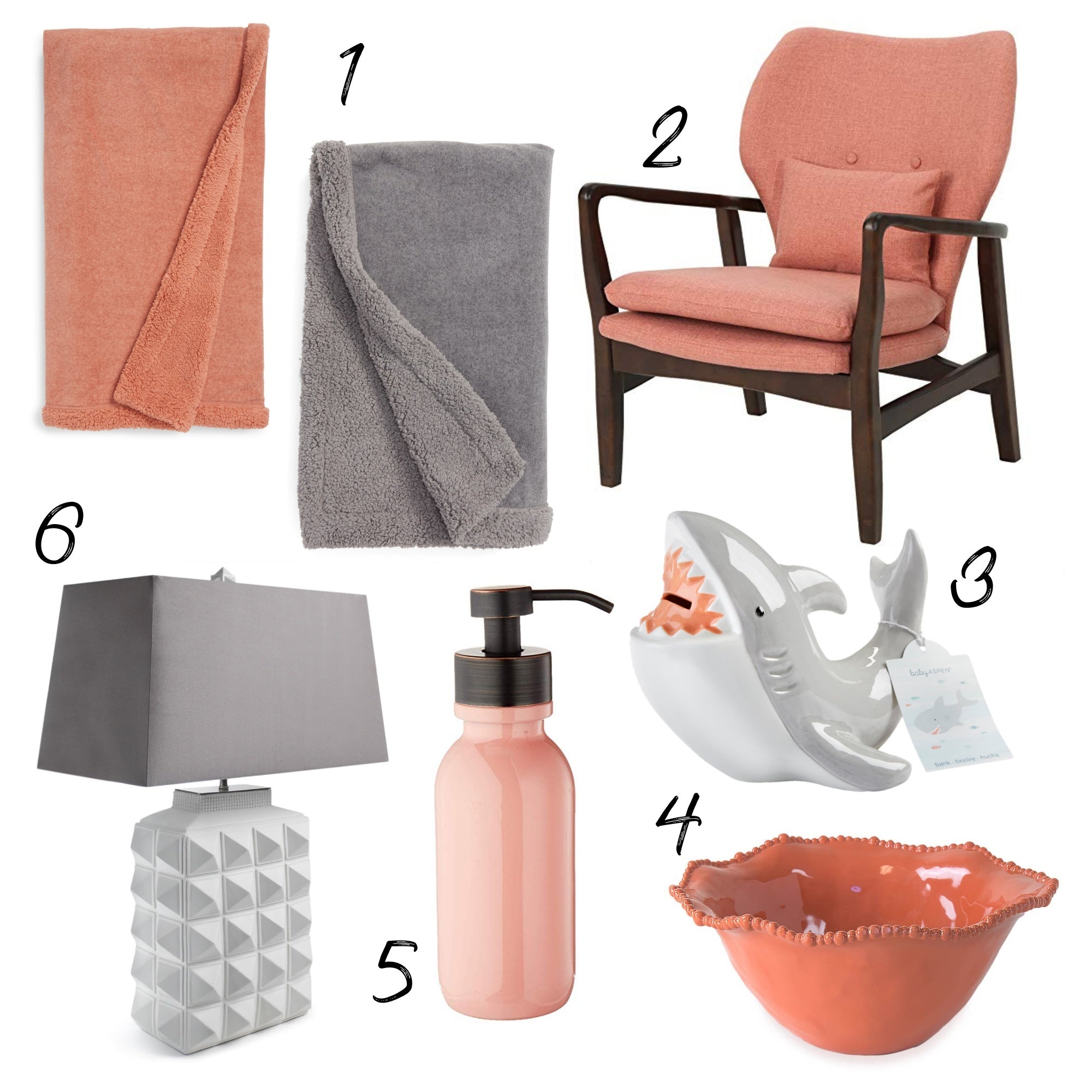 Color Craze: Salmon and Glacier Gray Product Board