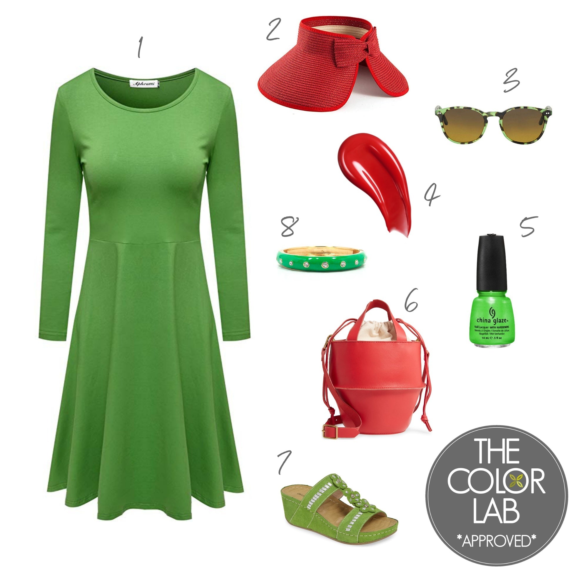 Tomato and Jasmine Green - Style Board | The Color Lab Blog