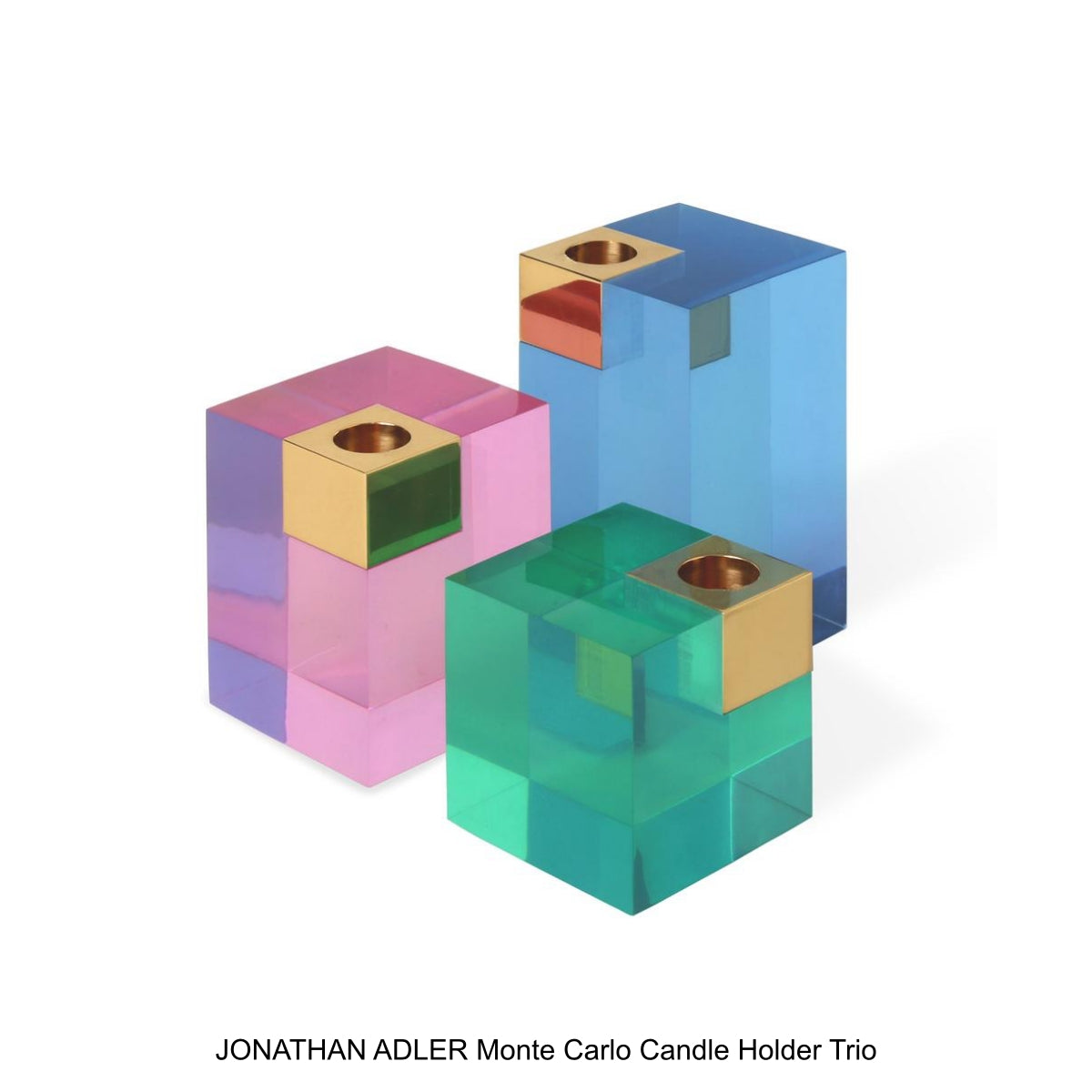 JONATHAN ADLER Monte Carlo Candle Holder Trio