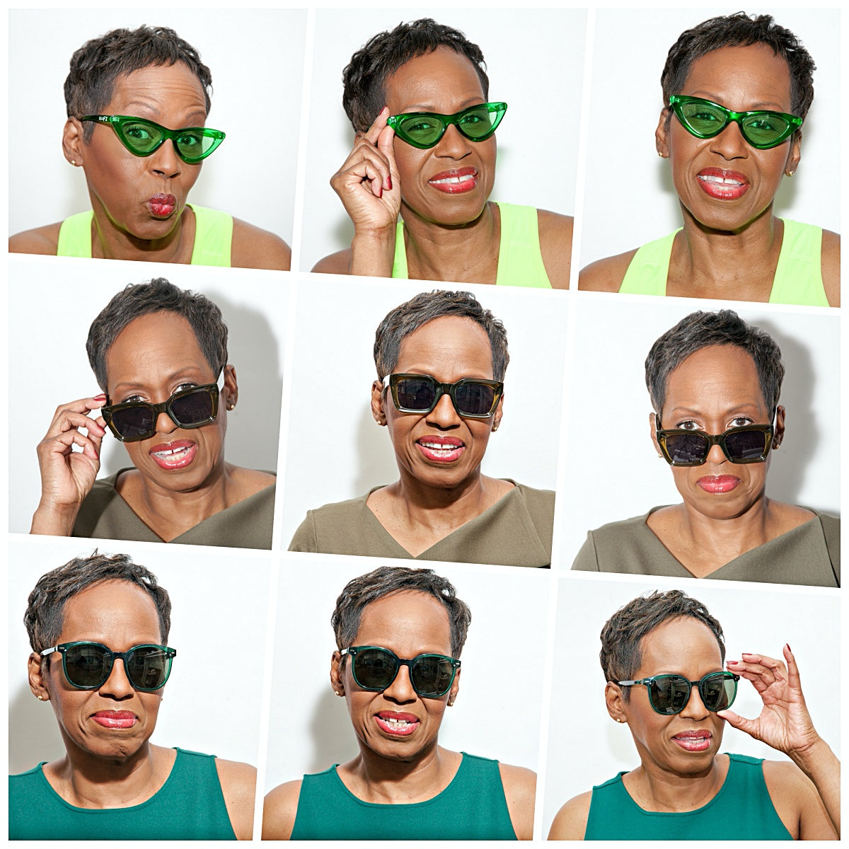 Juliet Shades of Green Collage