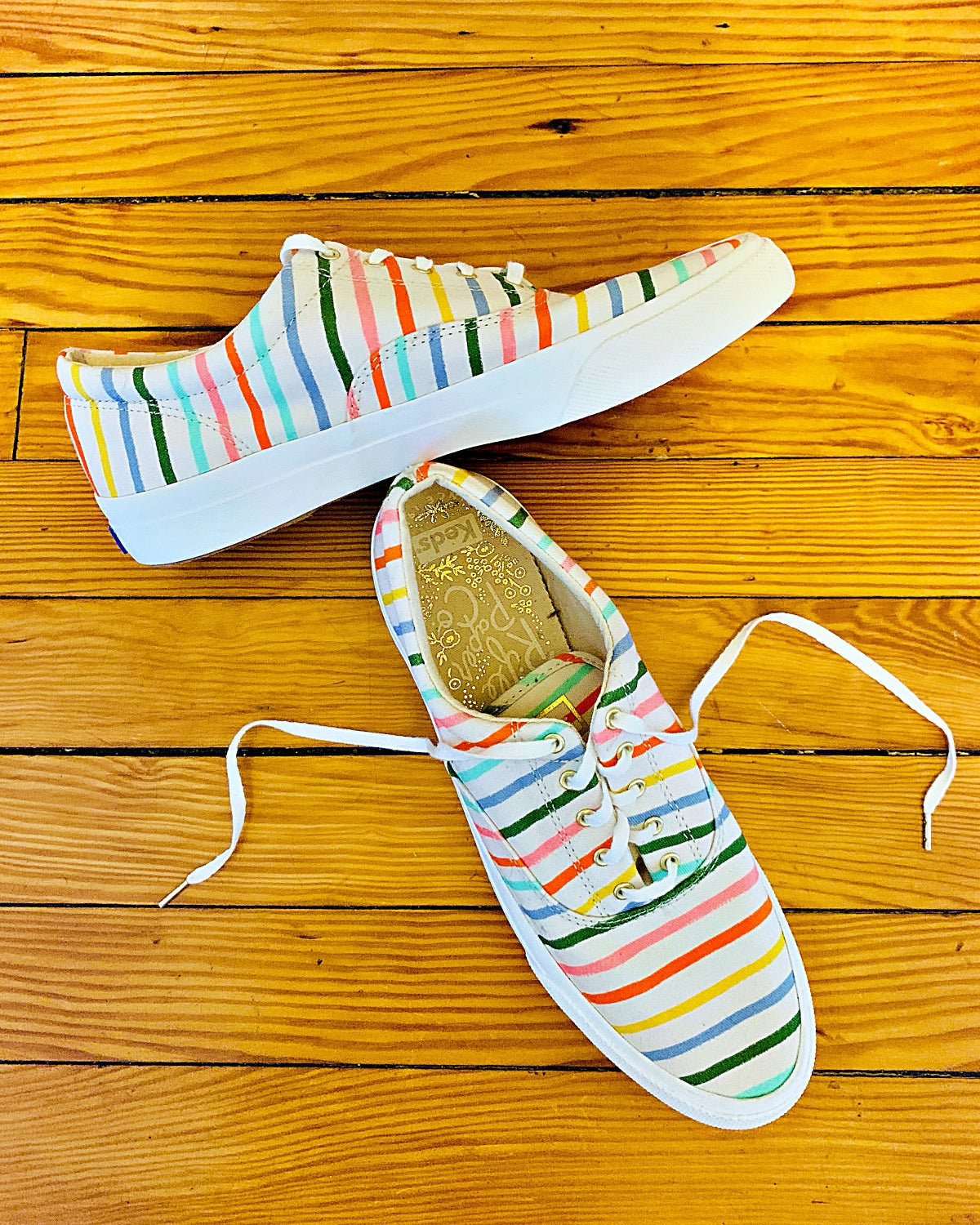 Keds x Rifle Paper Co. Anchor Happy Stripe Sneakers