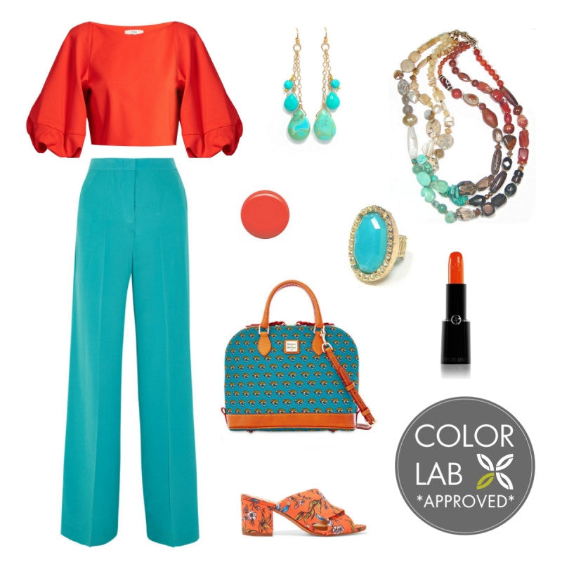 Orange and Turquoise Style Board