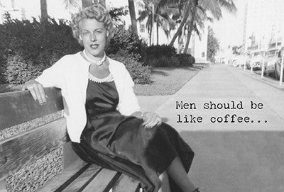 Greeting Card - Men and Coffee