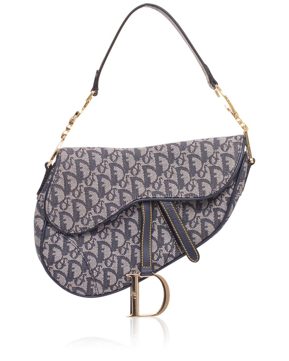 Christian Dior Blue Canvas Saddle Bag – High Fashion Society