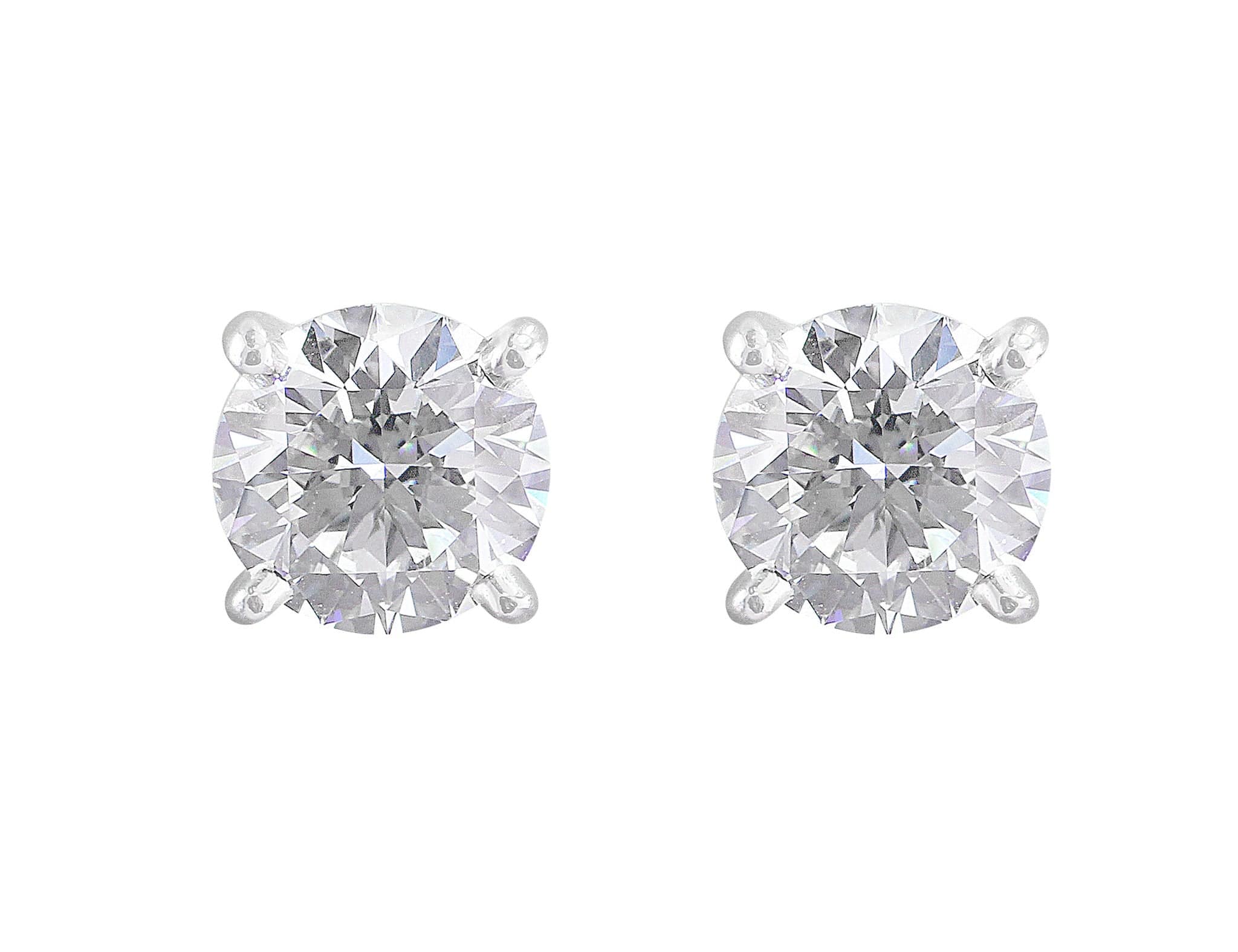 1 carat diamond earrings cartier