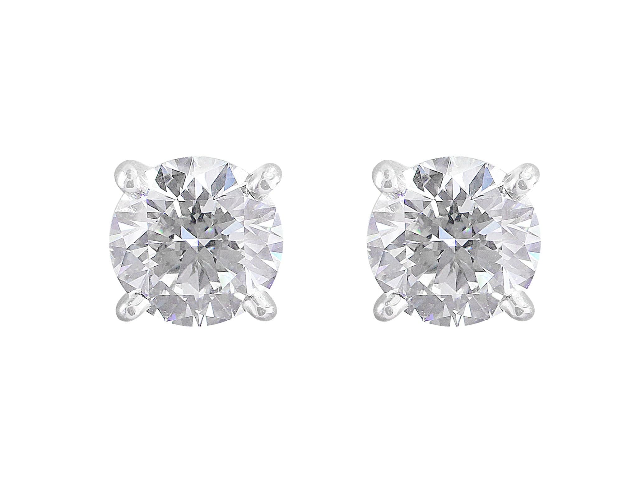 cartier solitaire diamond earrings