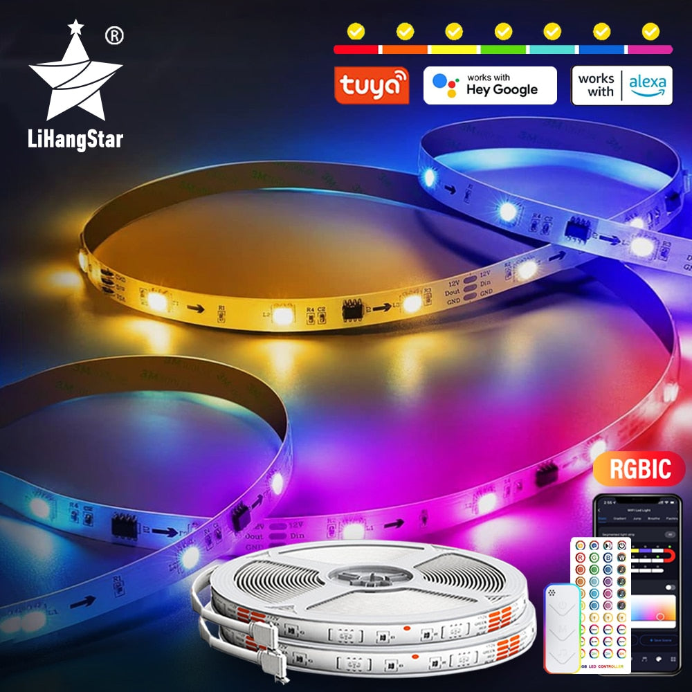 taxi Lodge Geschatte RGBIC LED Strip Compatible with Alexa Google Home Color Changing LED L –  Lifetechpro
