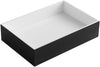 ALFI brand Above-Mount Rectangular Resin Sink - Matte Black/Matte White