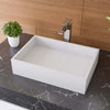 ALFI brand Above-Mount Rectangular Resin Sink - Matte White