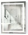 Krugg Icon Rectangular LED Bathroom Mirror with Dimmer and Defogger - 14 Sizes