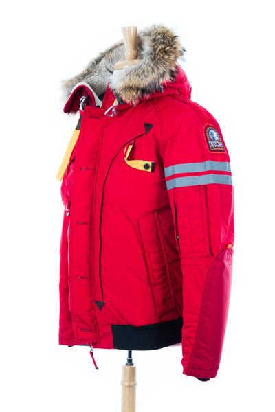 red parajumper coat