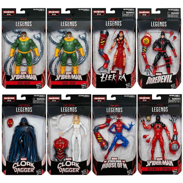 SP//dr BAF Hasbro Toys Amazing Spider-Man Marvel Legends Wave 8 Action Figures Set of 7