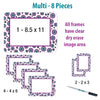 Agate Dot Aqua/Lavender Combo Self-Stick Picture Frames Collection