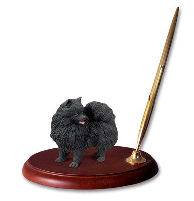 Desk Accessories - Pen Set - Pomeranian Black