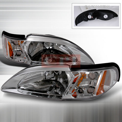 FORD 1994-1998 FORD MUSTANG HEADLIGHTS/ HEAD LAMPS WITH CORNER-EURO STYLE 1994,1995,1996,1997,1998