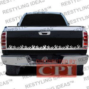 Ford 1999-2007 Ford Superduty "Flame" 63.5Inch Chrome Plated Stainless Steel Tailgate Accent Performance