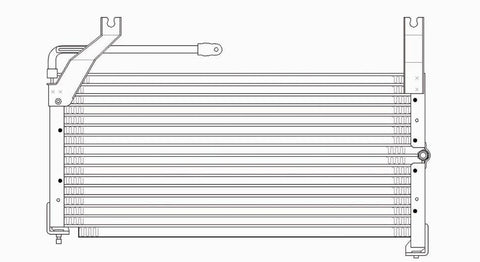 Chevy 95-01 Chevy Metro Ac Condenser (Serp) (1) Pc Replacement 1995,1996,1997,1998,1999,2000,2001