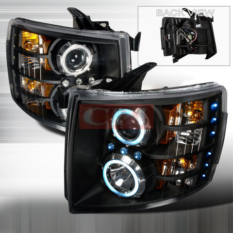 CHEVROLET 2007-2008 CHEVY SILVERADO CCFL PROJECTOR HEAD LAMPS/ HEADLIGHTS 1 SET RH&LH 2007,2008