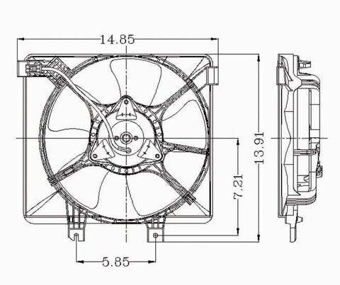Mazda 93-95 Mazda 626 L4 (From 6/93)/Mazda Mx-6 Condenser Cooling Fan Assembly (1) Pc Replacement 1993,1994, 1995