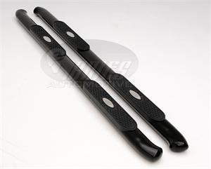 DODGE RAM 1500 PICKUP 02-08 Dodge RAM PU Quad 1500 OVAL TUBES Black Nerf Bars & Tube Side Step Bars 1 SET RH & LH