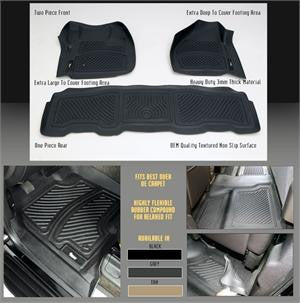 Ford F-150 Pickup 2004-11 F-150 Super Crew Interior Floor Mats/ Liners Rear - Black Black Performance 2004,2005,2006,2007,2008,2009,2010, 2011