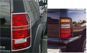 Cadillac Escalade 07-10 Cadillac Escalade Ext Taillight / Tail Light / Lamp Guards Stainless Chrome Extended Cab Light Covers Stainless Accessories 1 Set Rh & Lh 2007,2008,2009,2010